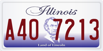 IL license plate A407213