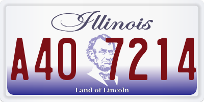 IL license plate A407214