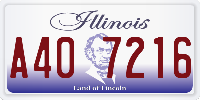 IL license plate A407216