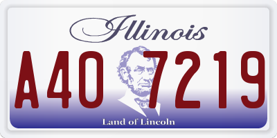IL license plate A407219