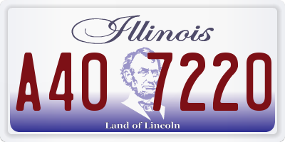 IL license plate A407220
