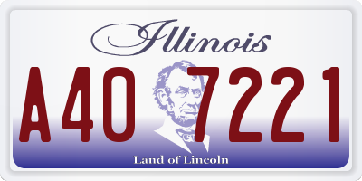 IL license plate A407221