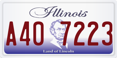 IL license plate A407223