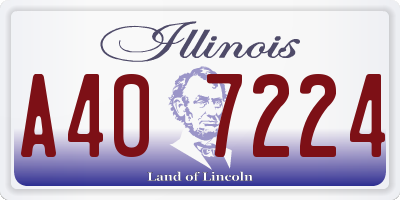 IL license plate A407224