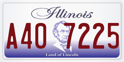 IL license plate A407225