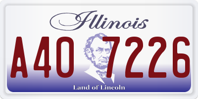 IL license plate A407226