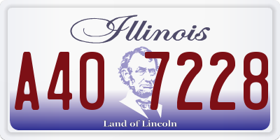 IL license plate A407228