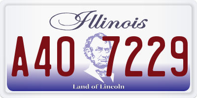IL license plate A407229