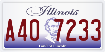 IL license plate A407233