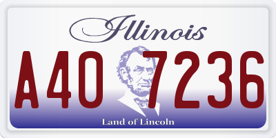 IL license plate A407236