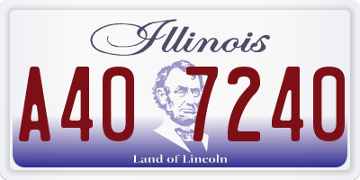 IL license plate A407240
