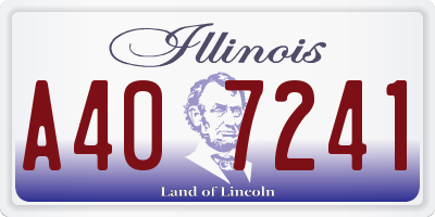 IL license plate A407241