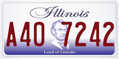 IL license plate A407242