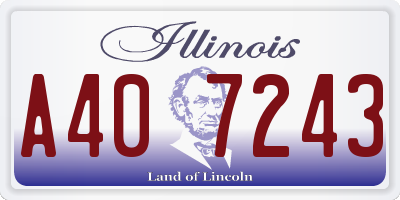 IL license plate A407243