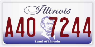 IL license plate A407244