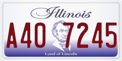 IL license plate A407245