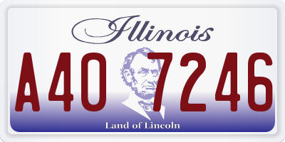 IL license plate A407246