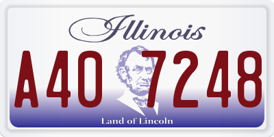 IL license plate A407248