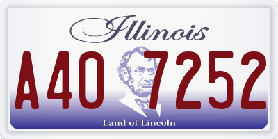 IL license plate A407252