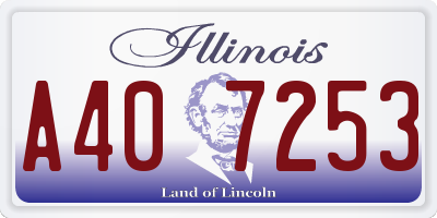 IL license plate A407253