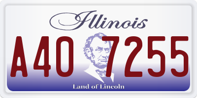 IL license plate A407255