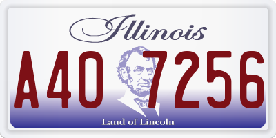 IL license plate A407256