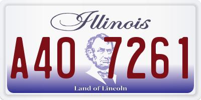 IL license plate A407261