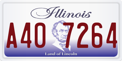 IL license plate A407264