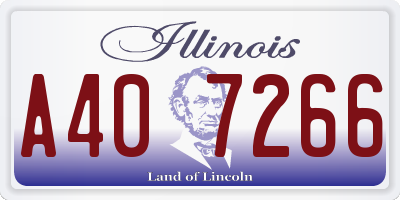 IL license plate A407266