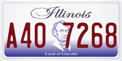 IL license plate A407268