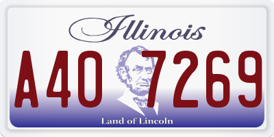 IL license plate A407269