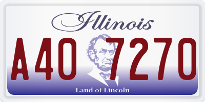 IL license plate A407270