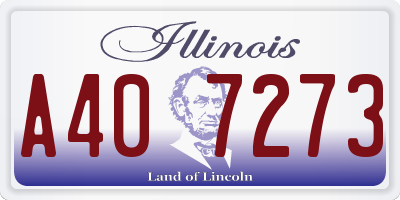 IL license plate A407273