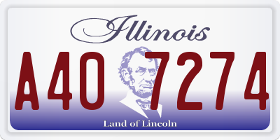 IL license plate A407274