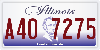 IL license plate A407275