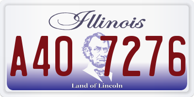 IL license plate A407276