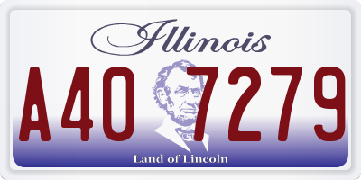 IL license plate A407279