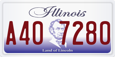 IL license plate A407280