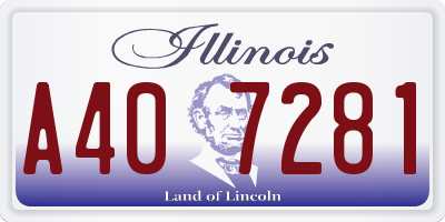 IL license plate A407281