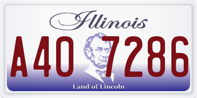 IL license plate A407286