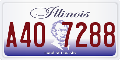 IL license plate A407288