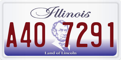 IL license plate A407291