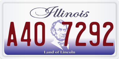 IL license plate A407292