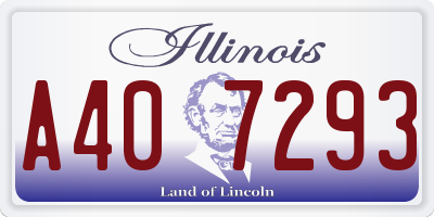 IL license plate A407293