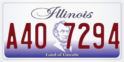 IL license plate A407294