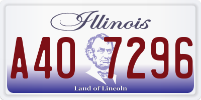IL license plate A407296