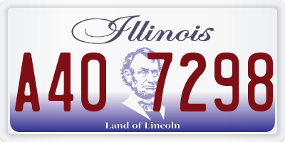 IL license plate A407298