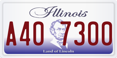 IL license plate A407300