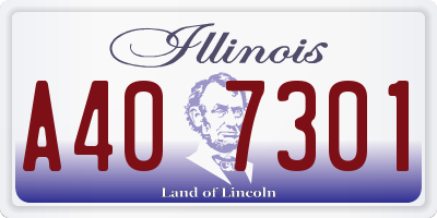 IL license plate A407301