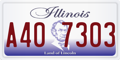 IL license plate A407303